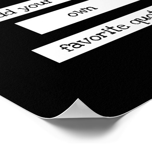 fügen Sie Ihr Zitat Poster modernen Chic (Ecke)