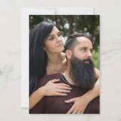 Fügen Sie Ihre 2 Foto Magazine Burnt Orange Hochze Einladung (Rückseite)