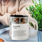 Fügen Sie Ihre 5 Foto Beste Hunde Mama Definition Zweifarbige Tasse