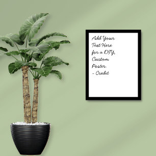 Fügen Sie Ihre benutzerdefinierte Text Minimal Cur Poster