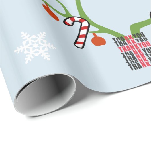 Fügen Sie Ihre Bild-/Logo-Rentieranlage Weihnachte Geschenkpapier (Rolleneckpunkt)