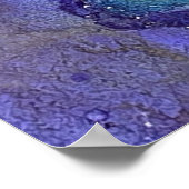 Fügen Sie Ihre Bio Abstrakte Alkoholtinte hinzu. Poster (Ecke)