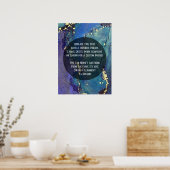 Fügen Sie Ihre Bio Abstrakte Alkoholtinte hinzu. Poster (Küche)