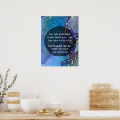 Fügen Sie Ihre Bio Abstrakte Alkoholtinte hinzu. Poster (Küche)