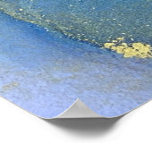 Fügen Sie Ihre Bio Abstrakte Alkoholtinte hinzu. Poster (Ecke)