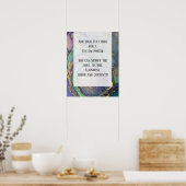 Fügen Sie Ihre Bio Abstrakte Alkoholtinte hinzu. Poster (Küche)