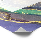 Fügen Sie Ihre Bio Abstrakte Alkoholtinte hinzu. Poster (Ecke)