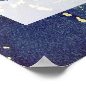 Fügen Sie Ihre Bio Abstrakte Alkoholtinte hinzu. Poster (Ecke)