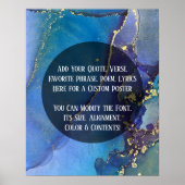 Fügen Sie Ihre Bio Abstrakte Alkoholtinte hinzu. Poster (Vorne)