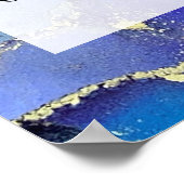 Fügen Sie Ihre Bio Abstrakte Alkoholtinte hinzu. Poster (Ecke)