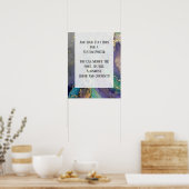 Fügen Sie Ihre Bio Abstrakte Alkoholtinte hinzu. Poster (Küche)