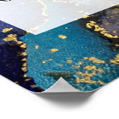 Fügen Sie Ihre Bio Abstrakte Alkoholtinte hinzu. Poster (Ecke)