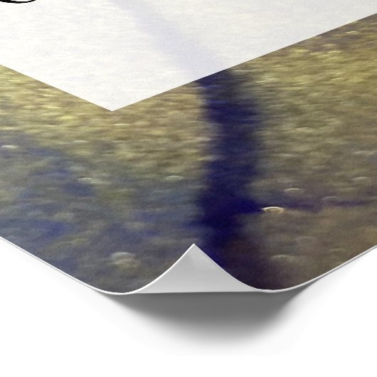 Fügen Sie Ihre Bio Abstrakte Alkoholtinte hinzu. Poster (Ecke)