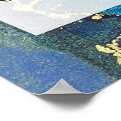 Fügen Sie Ihre Bio Abstrakte Alkoholtinte hinzu. Poster (Ecke)