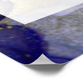 Fügen Sie Ihre Bio Abstrakte Alkoholtinte hinzu. Poster (Ecke)