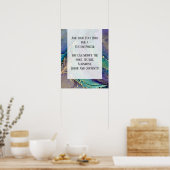 Fügen Sie Ihre Bio Abstrakte Alkoholtinte hinzu. Poster (Küche)