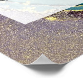 Fügen Sie Ihre Bio Abstrakte Alkoholtinte hinzu. Poster (Ecke)