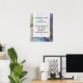 Fügen Sie Ihre Bio Abstrakte Alkoholtinte hinzu. Poster (Heimbüro)