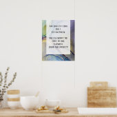 Fügen Sie Ihre Bio Abstrakte Alkoholtinte hinzu. Poster (Küche)