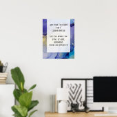 Fügen Sie Ihre Bio Abstrakte Alkoholtinte hinzu. Poster (Heimbüro)