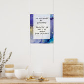 Fügen Sie Ihre Bio Abstrakte Alkoholtinte hinzu. Poster (Küche)