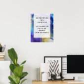 Fügen Sie Ihre Bio Abstrakte Alkoholtinte hinzu. Poster (Heimbüro)