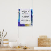 Fügen Sie Ihre Bio Abstrakte Alkoholtinte hinzu. Poster (Küche)