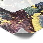 Fügen Sie Ihre Bio Abstrakte Alkoholtinte hinzu. Poster (Ecke)