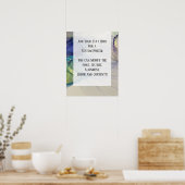 Fügen Sie Ihre Bio Abstrakte Alkoholtinte hinzu. Poster (Küche)