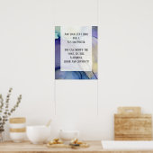 Fügen Sie Ihre Bio Abstrakte Alkoholtinte hinzu. Poster (Küche)