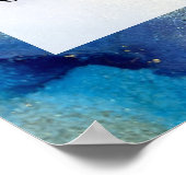 Fügen Sie Ihre Bio Abstrakte Alkoholtinte hinzu. Poster (Ecke)