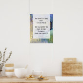 Fügen Sie Ihre Bio Abstrakte Alkoholtinte hinzu. Poster (Küche)