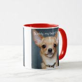 Fügen Sie Ihre Chihuahua Foto Red Ringer Tasse (VorderseiteRechts)