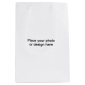 Fügen Sie Ihre Design-Medium Geschenktasche hinzu Mittlere Geschenktüte (Vorderseite)