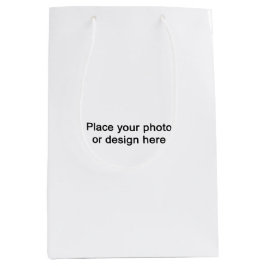 Fügen Sie Ihre Design-Medium Geschenktasche hinzu Mittlere Geschenktüte