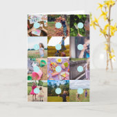 Fügen Sie Ihre eigene 12 Fotos individuell anpassb Karte (Gelbe Blume)