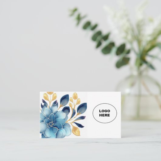 Fügen Sie Ihre eigene, blumengeschmückte Visitenka Visitenkarte (Stehend Vorderseite)