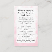 Fügen Sie Ihre eigene Buchabdeckung Werbepinke Aut Visitenkarte (Rückseite)