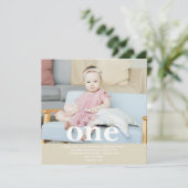 Fügen Sie Ihre eigene Foto One First Birthday Part (Stehend Vorderseite)