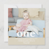 Fügen Sie Ihre eigene Foto One First Birthday Part (Vorderseite)