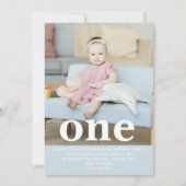 Fügen Sie Ihre eigene Foto One First Birthday Part Einladung (Vorderseite)