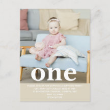 Fügen Sie Ihre eigene Foto One First Birthday Part