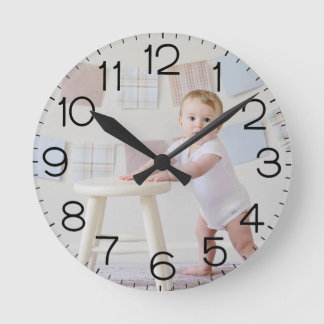 Fügen Sie Ihre eigene Foto-Personalisierte Acryl-W Runde Wanduhr