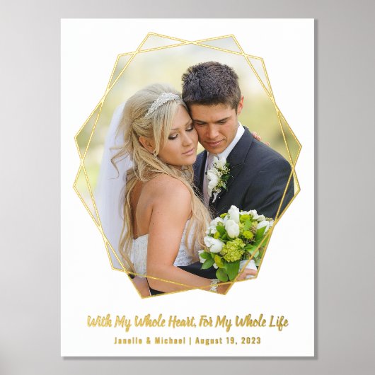 Fügen Sie Ihre eigene Hochzeitsstift Foto Real Gol Foliendrucke (Vorderseite)