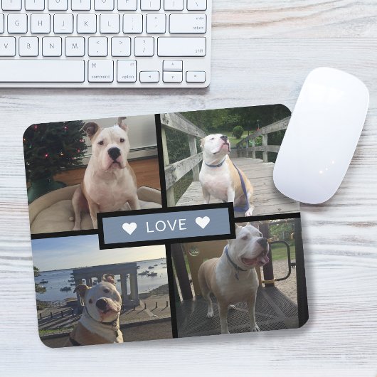 Fügen Sie Ihre eigene Hundfoollage hinzu Mousepad