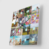 Fügen Sie Ihre eigene, individuell anpassbare Coll Quadratische Wanduhr (Winkel)