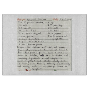 Fügen Sie Ihre eigene Lieblings-Rezeptor-Mama-Oma- Schneidebrett