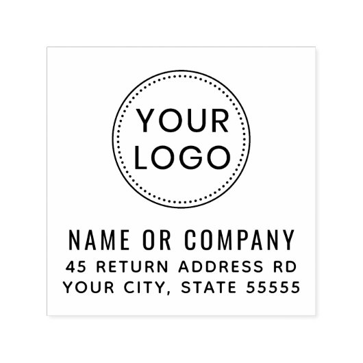 Fügen Sie Ihre eigene Logo-Adresse oder Text hinzu Permastempel (Design)