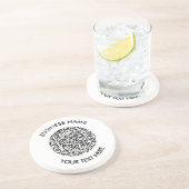 Fügen Sie Ihre eigene QR Code Scan Minimal Einfach Getränkeuntersetzer (Seite)