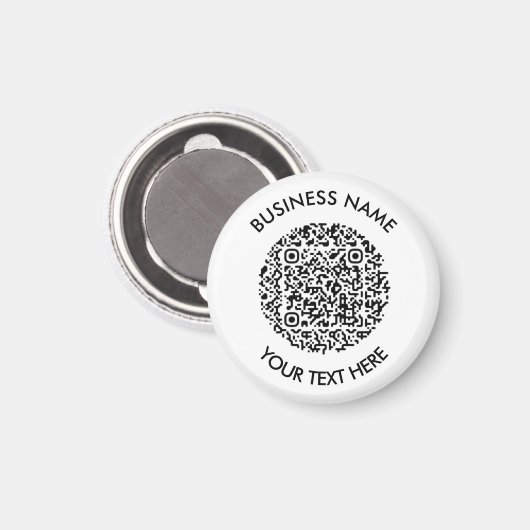Fügen Sie Ihre eigene QR Code Scan Minimal Einfach Magnet (Vorderseite/Rückseite)